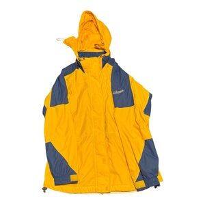 COLUMBIA Core Interchange Womens Size MEDIUM Jacket Ski Coat Long Vintage Yellow